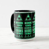 Grünes Buch Liebhaber Warnschild Tasse (Vorderseite Links)
