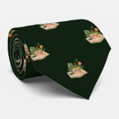 Grünes Buch und Blume Arbeit und Abschluss Geschen Krawatte (Gerollt)