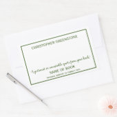 Grünes Buchzeichen der Autor-Unterschrift Rechteckiger Aufkleber (Umschlag)