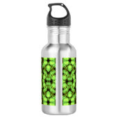 Grünes Buddha-Kaleidoskop Trinkflasche (Rückseite)