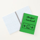 Grünes Budget-Notizbuch Notizblock (Innenseite)