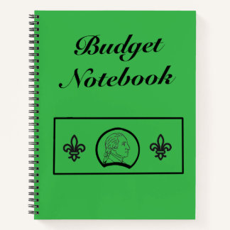 Grünes Budget-Notizbuch Notizblock