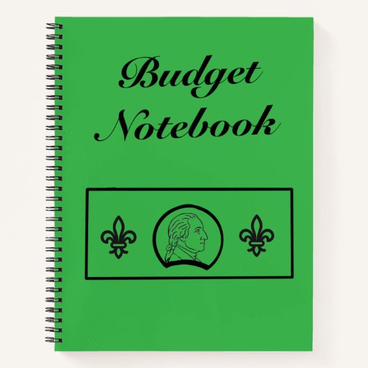 Grünes Budget-Notizbuch Notizblock (Vorderseite)