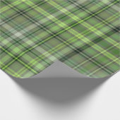 Grünes Buffalo Kariert Wrapping Paper Geschenkpapier (Ecke)
