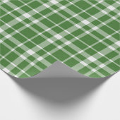 Grünes Buffalo Kariert Wrapping Paper Geschenkpapier (Ecke)