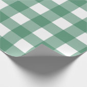 Grünes Buffalo Kariert Wrapping Paper Geschenkpapier (Ecke)