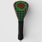 Grünes Büffel, kariertes Kleeblatt, Lucky Clover C Golf Headcover (Vorderseite)