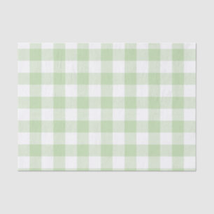 Grünes Büffel-Karo-Muster Seidenpapier