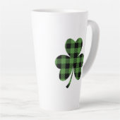 Grünes Büffel-Karo-Scheckenmuster-Design-61104 Milchtasse (Rechte Ecke)