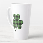 Grünes Büffel-Karo-Scheckenmuster-Design-61104 Milchtasse (Linke Ecke)