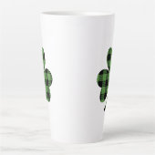 Grünes Büffel-Karo-Scheckenmuster-Design-61104 Milchtasse (Vorderseite)