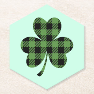 Grünes Büffel-Karo-Scheckenmuster-Design-61104 Untersetzer