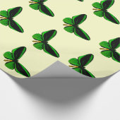 Grünes Butterfly-Papier Geschenkpapier (Ecke)