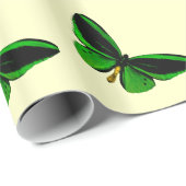 Grünes Butterfly-Papier Geschenkpapier (Rolleneckpunkt)
