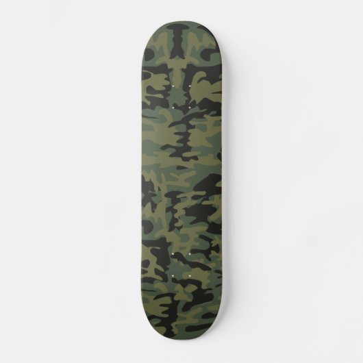 Grünes Camouflagemuster Skateboard (Vorderseite)