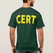 Grünes CERT T-Shirt (Rückseite)