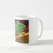 Grünes Chamäleon Kaffeetasse (VorderseiteRechts)