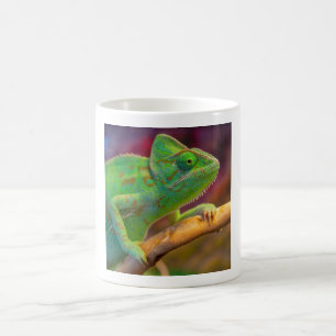 Grünes Chamäleon Kaffeetasse