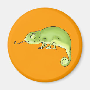Grünes Chamäleon Magnet