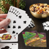 Grünes Chamäleon Spielkarten (In Situ)