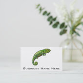 Grünes Chamäleon Visitenkarte (Stehend Vorderseite)