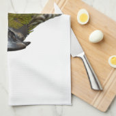 Grünes Cheeked Conure Handtuch (Viertel Falte)