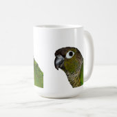 Grünes Cheeked Conure Kaffeetasse (VorderseiteRechts)