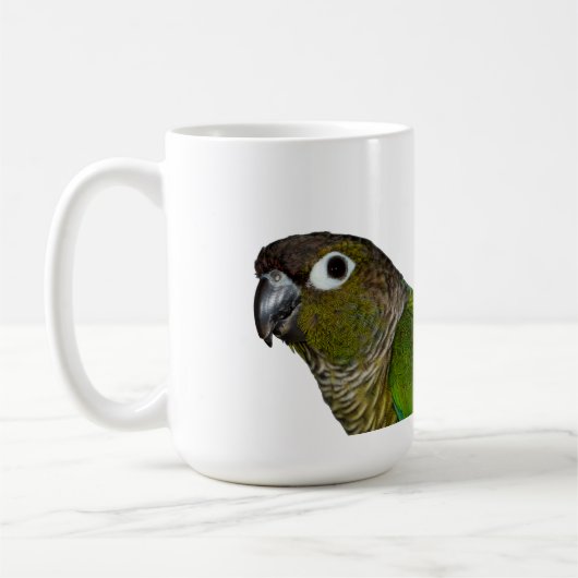 Grünes Cheeked Conure Kaffeetasse (Links)