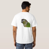 Grünes Cheeked Conure T-Shirt (Schwarz voll)