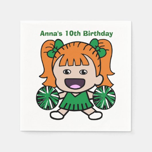 Grünes Chefpapier Napkins Serviette (Vorderseite)