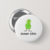 Grünes Chic Button (Vorne & Hinten)