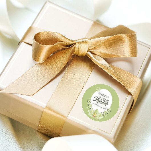 Grünes Clivia Brautparty Runder Aufkleber