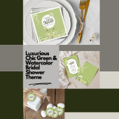 Grünes Clivia Brautparty Serviette