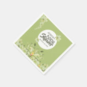 Grünes Clivia Brautparty Serviette (Ecke)