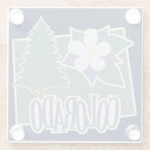 Grünes Colorado Columbine Glasuntersetzer (Rückseite)