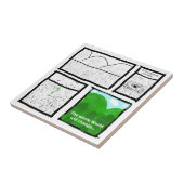 Grünes Comic Fliese (Seite)