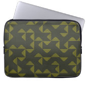 Grünes, cooles, einzigartiges, trendiges Dreiecke- Laptopschutzhülle (Vorderseite)