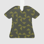 Grünes, cooles, einzigartiges, trendiges Dreiecke- Ornament (Vorderseite)