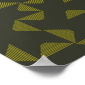 Grünes, cooles, einzigartiges, trendiges Dreiecke- Poster (Ecke)