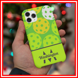 Grünes Cooles Modernes Monogramm Case-Mate iPhone 14 Hülle
