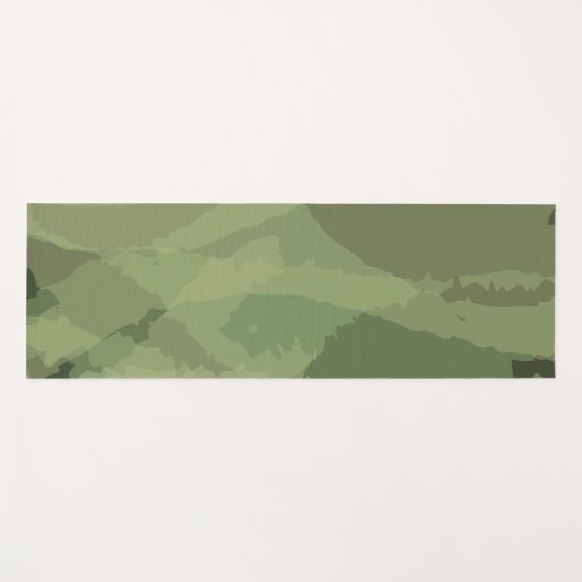 Grünes, cooles, trendiges abstraktes Muster Yogamatte (Vorderseite (Horizontal))