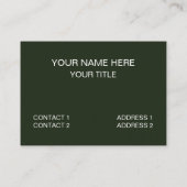 Grünes Cornfield-Pflanze Naturmuster Visitenkarte (Rückseite)