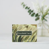 Grünes Cornfield-Pflanze Naturmuster Visitenkarte (Stehend Vorderseite)