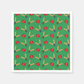 Grünes Cricket-Muster Serviette (Vorderseite)