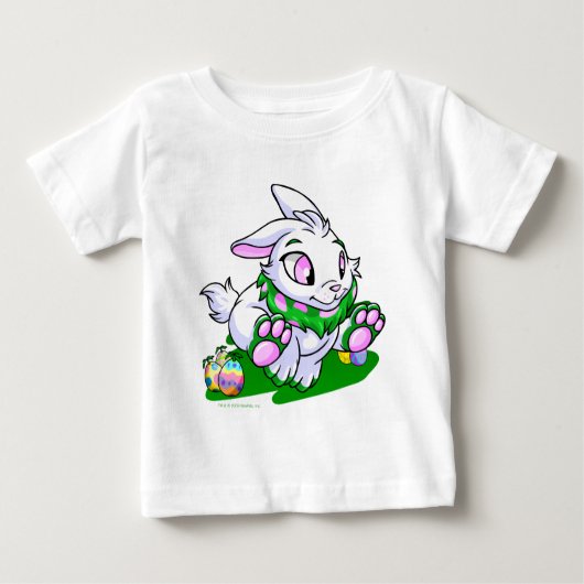 Grünes Cybunny, das durch neggs läuft Baby T-shirt (Vorderseite)