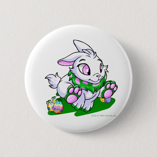Grünes Cybunny, das durch neggs läuft Button (Vorderseite)