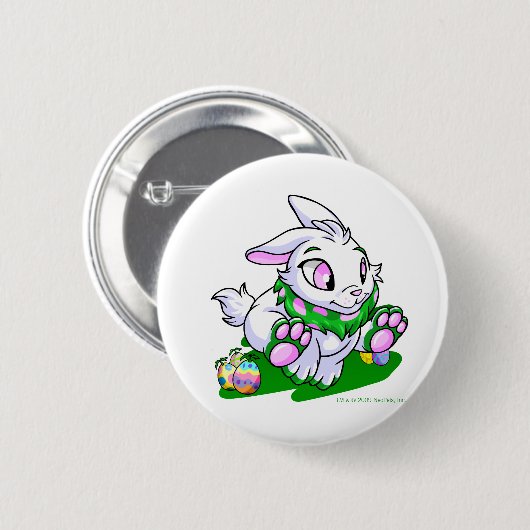 Grünes Cybunny, das durch neggs läuft Button (Vorne & Hinten)