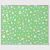 Grünes Daisy-Wrapping-Papier Geschenkpapier (Flach)