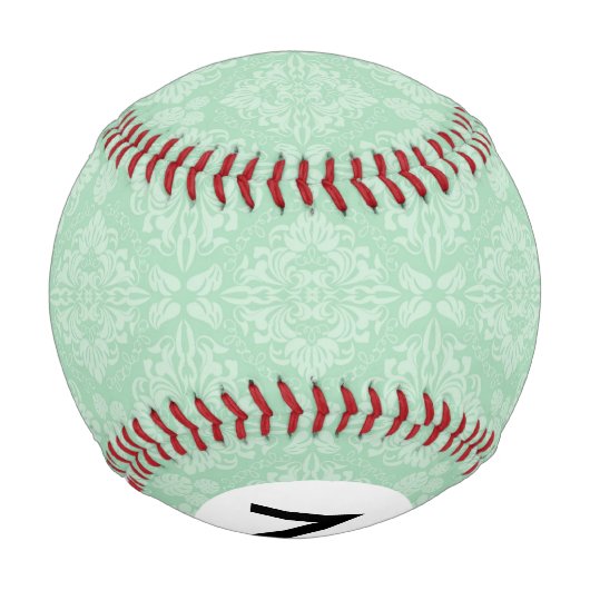 Grünes Damastmuster Baseball (Rückseite)