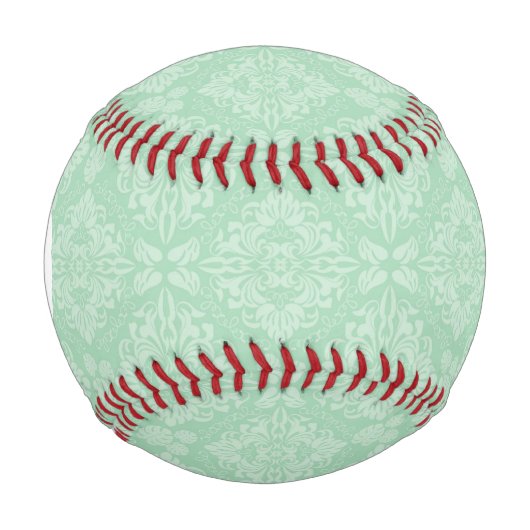 Grünes Damastmuster Baseball (Vorderseite)